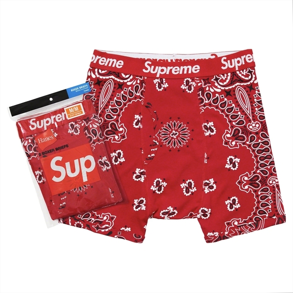 Supreme x Hanes Bandana Boxer Briefs Red - Picture 2 of 2
